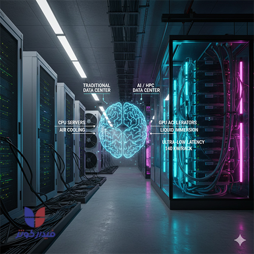 مقایسه دیتاسنتر سنتی و AI: انقلاب زیرساخت‌ها در یک نگاه