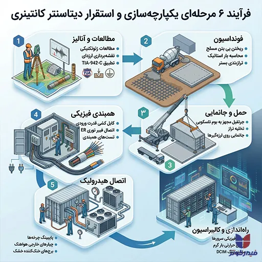استقرار دیتاسنتر کانتینری
